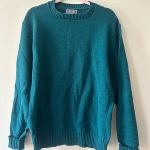 Vintage Le Tigre Wool Teal Sweater (made in USA)